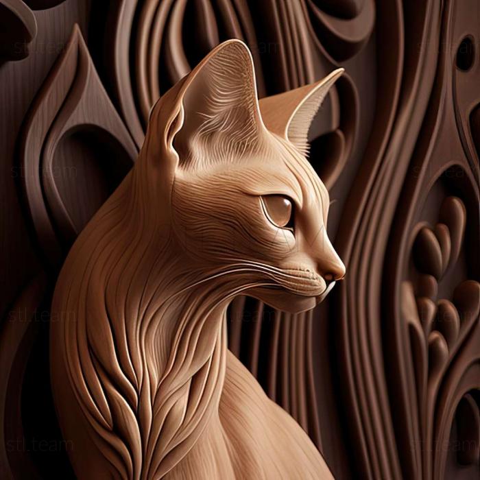 3D модель Кішка арабська мау (STL)